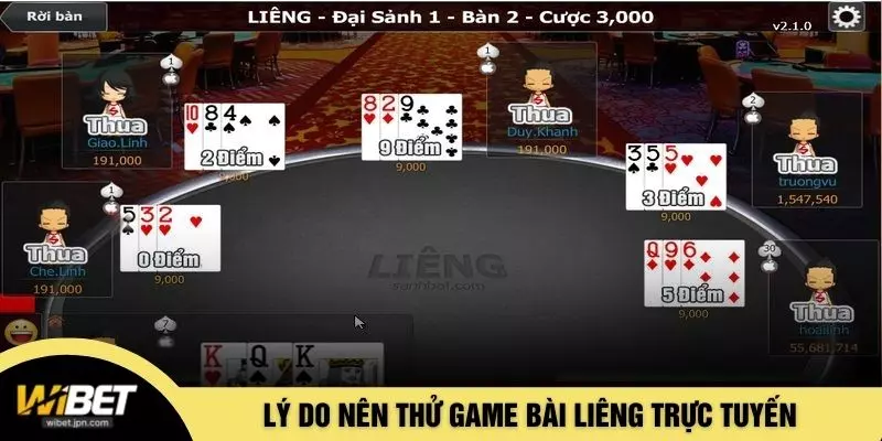 Lý do nên thử game bài liêng trực tuyến