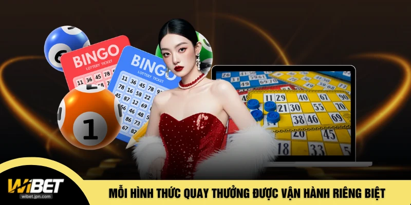 Mỗi hình thức quay thưởng được vận hành riêng biệt