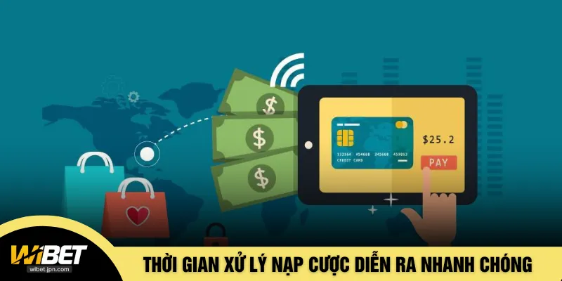 Thời gian xử lý nạp cược diễn ra nhanh chóng